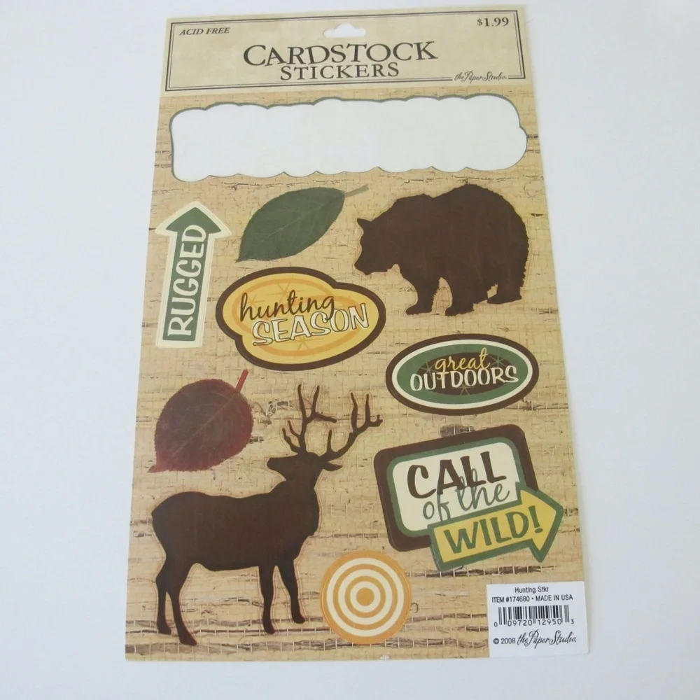 Scrapbooking Sticker Bundle For Paper Crafts Hunting Fishing Bowling(New & Used)